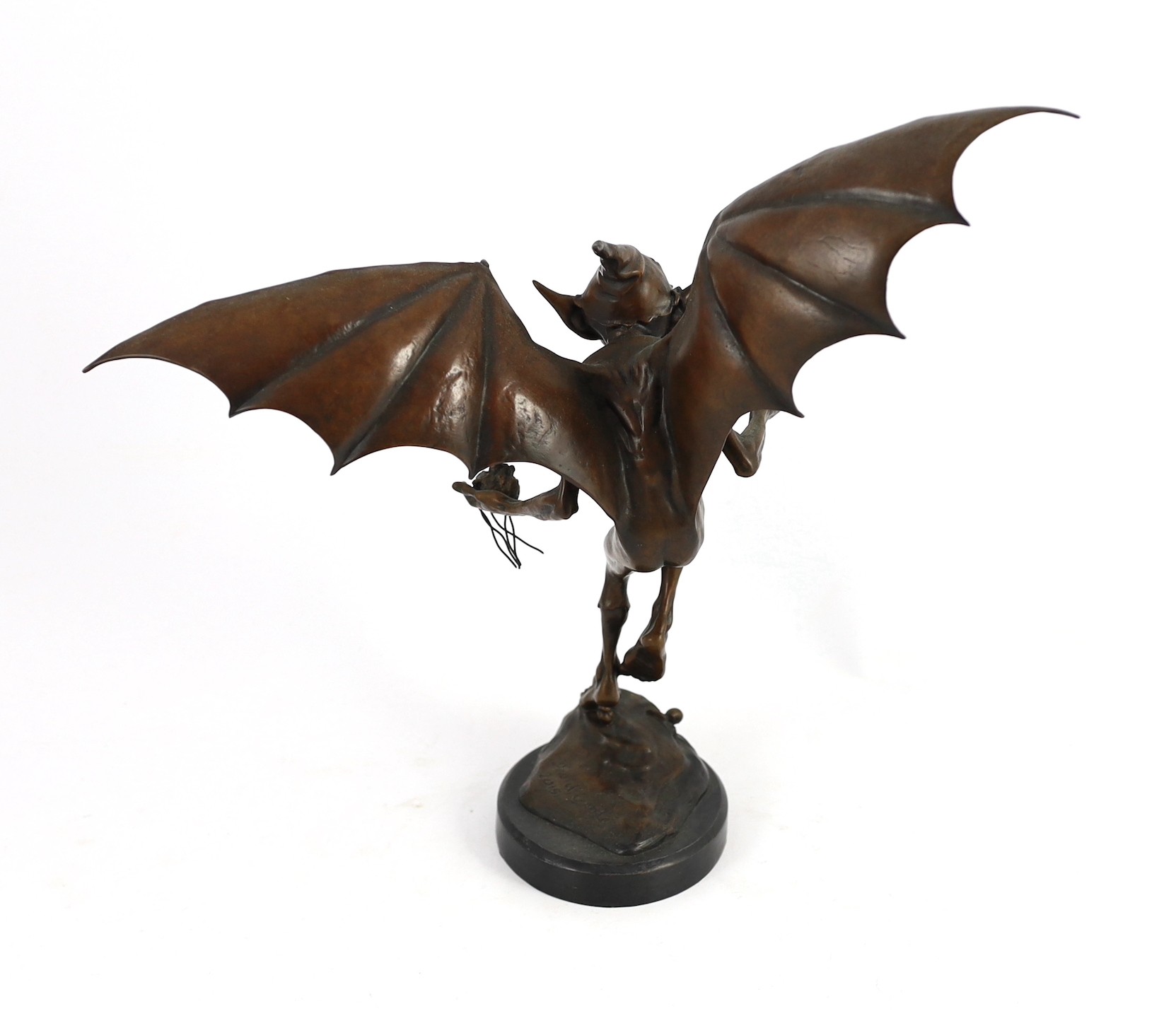 David Goode (British, b.1966). A small bronze of Sneakweed, height 36cm